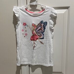 Isaac Mizrahi White Fairy Print Kids Tee